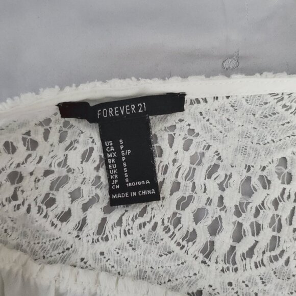 Lace Sweetheart Boho Blouse- Beige- Small- by Forever 21 - Picture 5 of 12